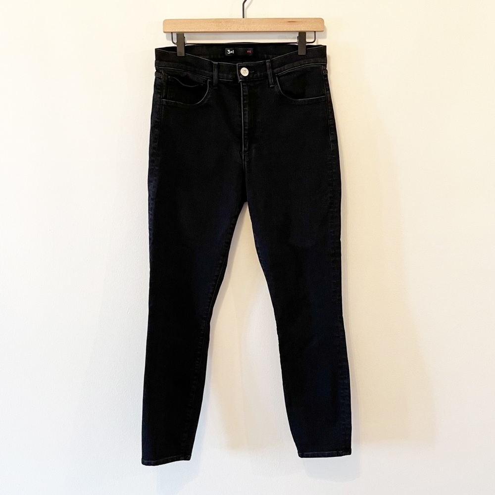 3x1 Denim High Rise Washed Black Jeans Size 30